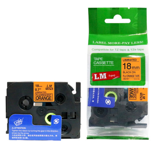 LMeB41 replacement for TZe-B41 high-visibility orange label tape