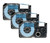 Compatible XR-12BU 1/2 In Black on Blue Tape Cassette, 3/Pack Compatible XR-12BU 1/2 In Black on Blue Tape Cassette, 3/Pack