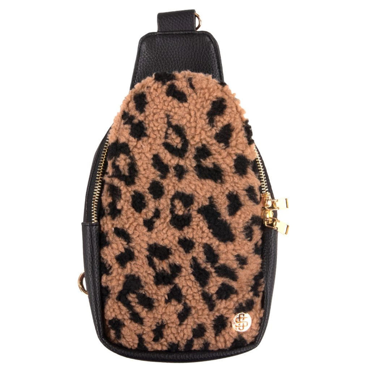 Female Fluffy Fashion Leopard Print Shoulder Bag Mobile Phone Crossbody Bag  | eBay