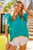 Sienna Shirred Ruffle Sleeve Top Jade