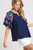 Darcy Double Flutter Sleeve Navy