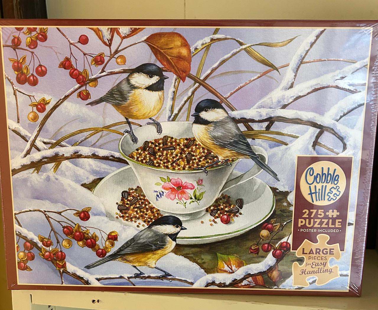 Chickadee Tea 275 Piece Jigsaw Puzzle