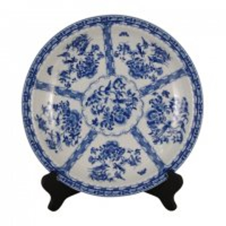 Blue & White Porcelain Canton Plate
