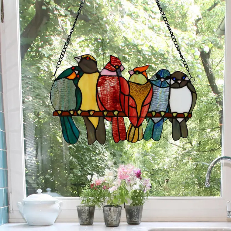 Emelia Birds Window Panel