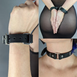 $20 OFF! The Yellow Leather Secret Wrist Cuff and Collar by House Of Wolfram