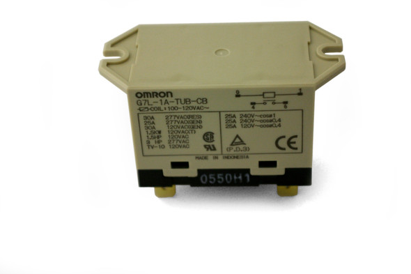 Front view of the True 800182 relay by Omron (G7L-1A-TUB-CB)
