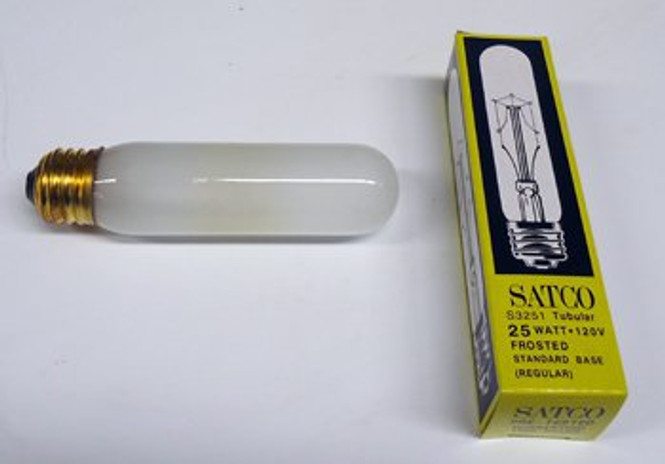 Close up of the True 801112 (Sylvania 25T10) replacement lamp