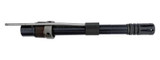 MBZ Barrel Kit, 300 BLK 8-inch pistol barrel with MBZ Barrel Adapter mounted, gas block and gas tube, A2 flash hider, right side view, white background