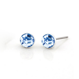 Petite 5mm Swarovski crystal stud earrings.  NEW COLOURS