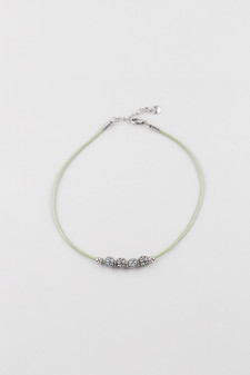  Edie Green Leather Necklace (N1671)