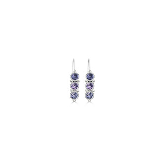 Lavender Trilogy Drop Earrings