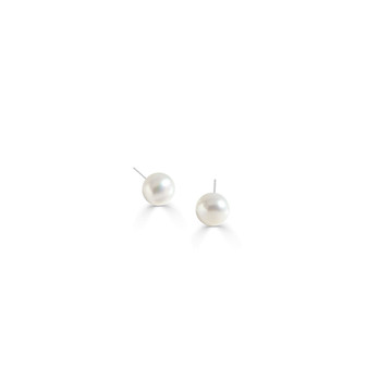 Sterling Silver Freshwater Pearl Stud Earrings 
