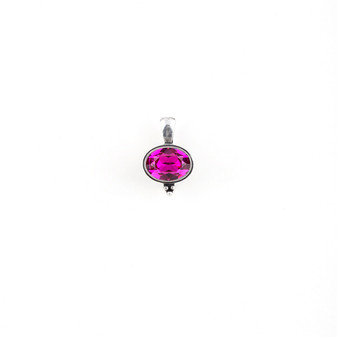 Fuschia Oval Swarovski Pendant. EN1137