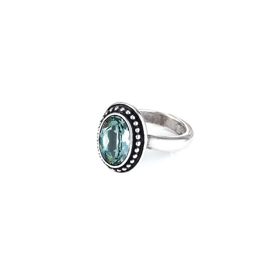Navaho Oval Indian Sapphire Ring  - Please allow 10 - 15 working days for manufacturing.