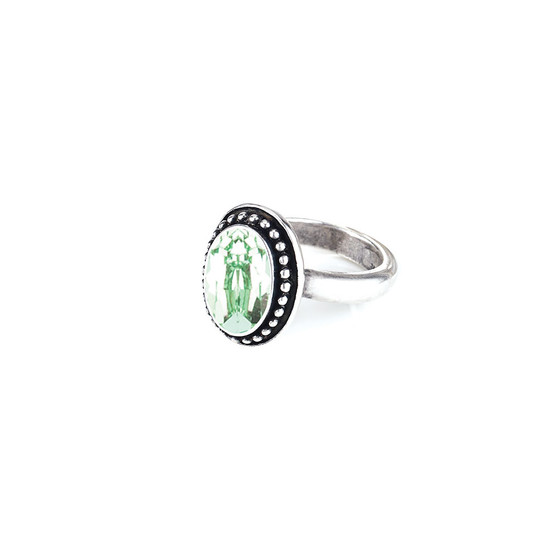 Navaho Oval Chrysolite Ring  - Please allow 10 - 15 working days for manufacturing.