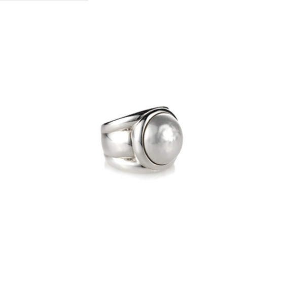Sterling Silver 925 Classique Mabe Pearl Ring  - Please allow 10 -15 working days for manufacturing.