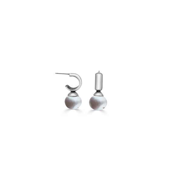 Harley Grey Pearl Stud Earrings 
