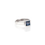 Petite Square Denim Blue Ring  - Please allow 10 - 15 working days for manufacturing.