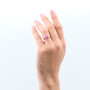 Pink Tourmaline (October)  Bold Solitaire Ring - Sterling Silver 925  - Please allow 10 - 15 working days for manufacturing.