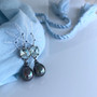 Ocean Beauty Light Azure Grey Pearl Drop Earrings 