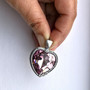 Light Amethyst Swarovski crystal 28mm Heart Pendant