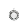 Opulent Burnished Silver Pendant. EN1100