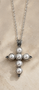 Lustrous White Shell Pearl Cross Enhancer. EN990