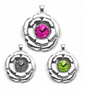 Peridot Camelia Flower Pendant.