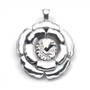 Clear Crystal Camelia Flower Pendant.