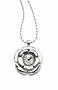 Clear Crystal Camelia Flower Pendant.