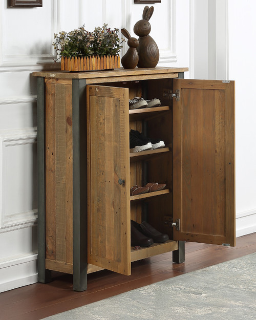 Urban Elegance Reclaimed Large Shoe Storage Cupboard