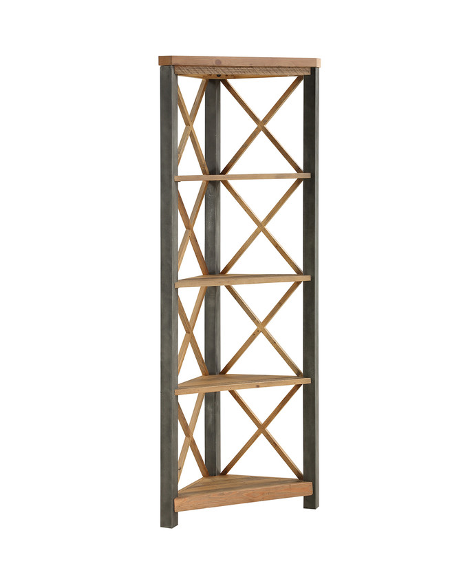Urban Elegance Reclaimed Large Corner Bookcase