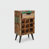 Coastal Chic Wine Rack Lamp Table