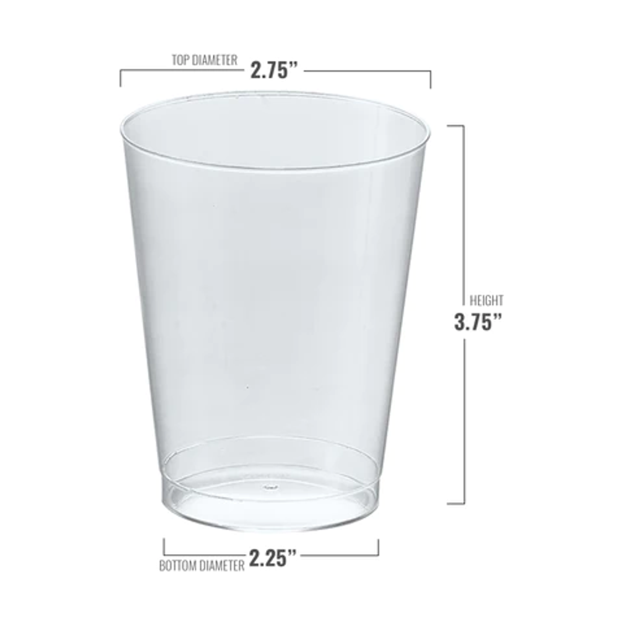 10 oz. Clear Round Plastic Cups (20 count)