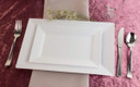 Sensations 9.5" White Rectangle Plates