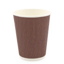 12 oz Brown Ripple Hots Cups