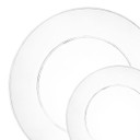 Mod Round Collection 10" Clear Dinner Plates (20 Count)