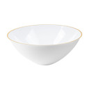 White/Gold Salad Bowl 58 oz.