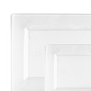 Sensation Rectangle 9.5" Clear Plates (10 count)