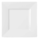 9.5" White Square Plastic Dinner Plates (10 count)