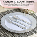 Shiny Metallic Silver Disposable Plastic Forks (24 count)