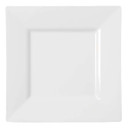 10.75" White Square Plastic Dinner Plates (10 count)