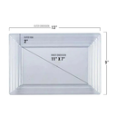 9" x 13" Clear Rectangular Serving Trays (3 count)