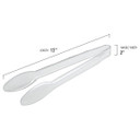 12" Clear Large Plastic Serving Tongs