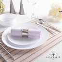 Lavender with Silver Stripe Lunch Napkins (20 Napkins)