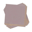 Mauve with Gold Stripe Paper Cocktail Napkins (20 count)