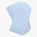 Ice Blue with Silver Stripe Dinner Paper Napkins (16 count)