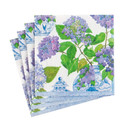 Hydrangeas and Porcelain Paper Cocktail Napkins - 20 Per Package