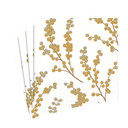 Berry Branches Paper Luncheon Napkins in White & Gold - 20 Per Package