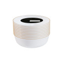 Edge Bowls 6oz White with Gold Rim (10 Count)